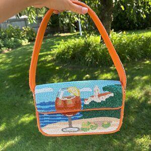 Staud Sunset Spritz Tommy Beaded Bag